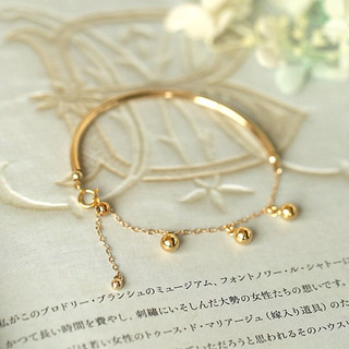 Pulseira de aço inoxidável HT, semi-incrustada com pérolas redondas e franjas, banhada a ouro 18K, joia adequada para me