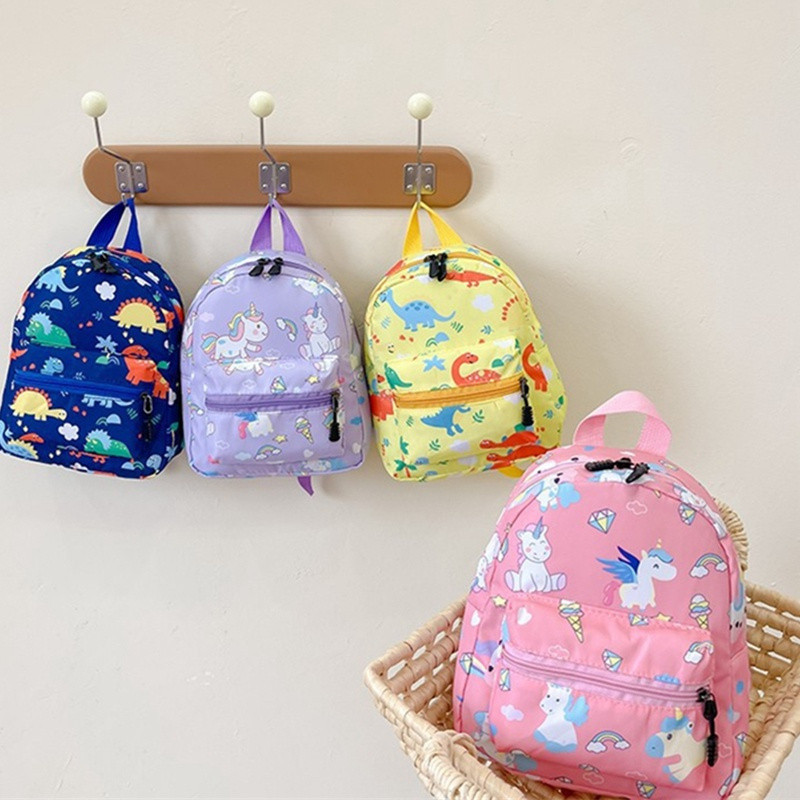 Mochila infantil de dinossauro, mochila infantil com padrão de unicórnio, mochila infantil, mochila infantil.