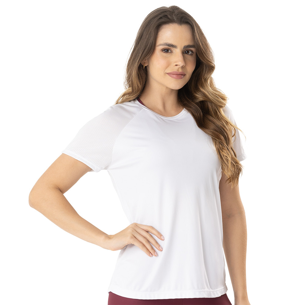 DelRio T-shirt em Tecido Basic Fit Neo Fresh Branco