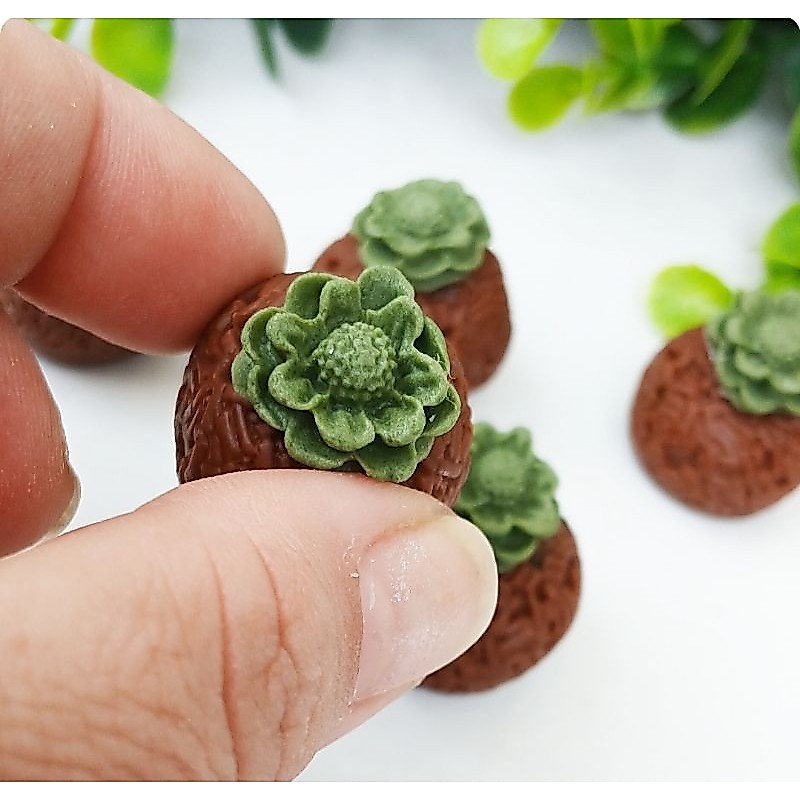 Rosinha de açúcar verde musgo decoração para doces ,pronto envio