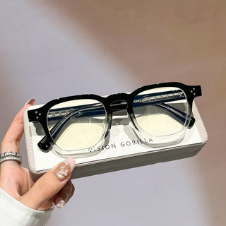 Óculos Ópticos Quadrados Ultraleves TR90 Clássicos Vintage Anti-Luz Azul para Homens e Mulheres K5ZU