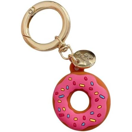 tenghong2021 Capa de Silicone 3D em Forma de Donuts para Airtag, Suporte para Ch