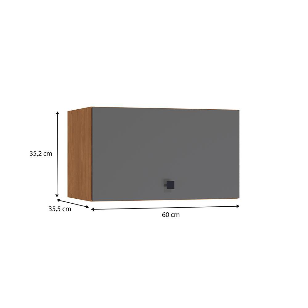 Armário Aéreo Kappesberg Pixel 1 Porta Basculante Tapajós/Cinza Sagrado 60cm — imagem 2 de 2
