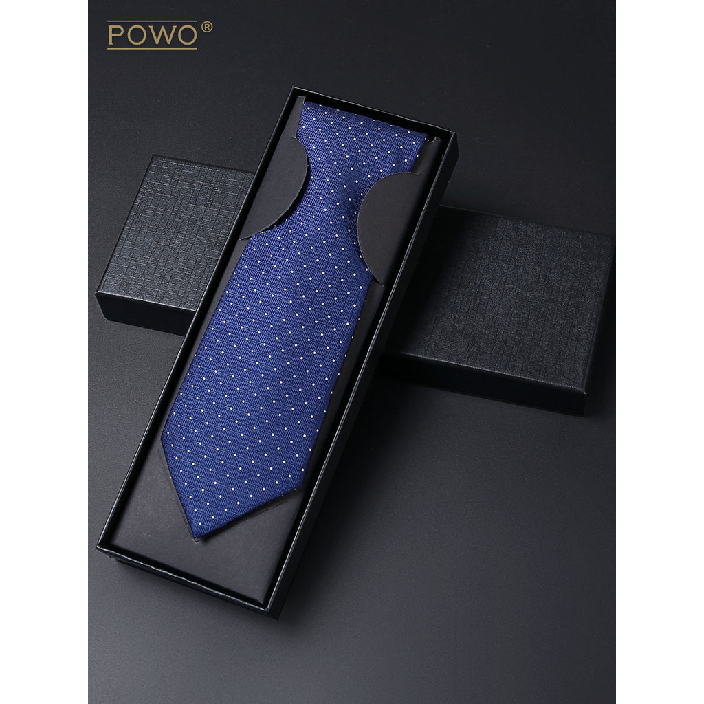 POWO masculino 8CM gravata de negócios Formal Wear versão coreana noivo casamento Casual profissional azul Floral novo e