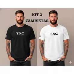 Kit 2 Camisetas Masculina tx Country Texas Rodeio Farm 100% Algodão