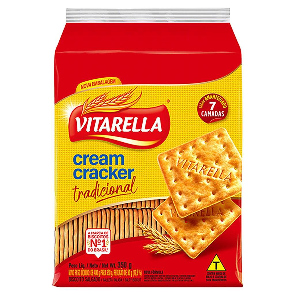 Biscoito Vitarella Cream Cracker Tradicional 350g