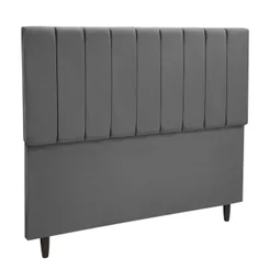 Cabeceira Cama Casal Veludo Premium Chumbo