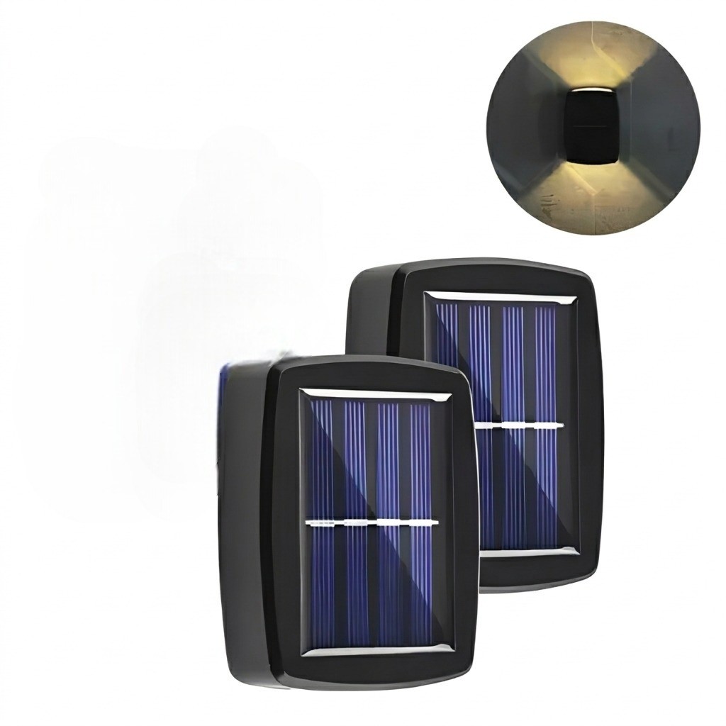 Kit Luminária De Parede Solar Led Sem Fio Arandela