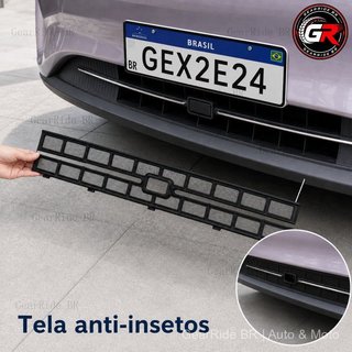 Tela de proteção do para-lama dianteiro e grade do radiador Geely EX2 plástico durável fácil instalação GearRide BR