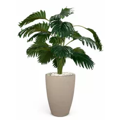 Planta Artificial Palmeira com Vaso Polietileno Cone Grande Decoração