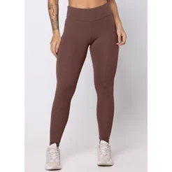 HARDYN Calça Legging Basica em Poliamida Marrom Zero Transparencia Upside Moda Fitness Academia Treino