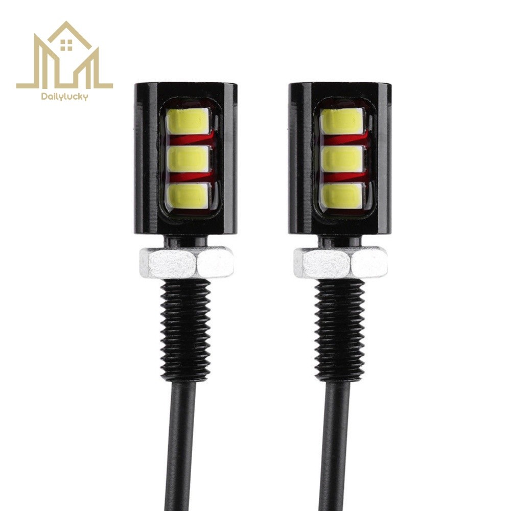 1 Par De Parafuso 3LED Luzes Acessórios De Economia De Energia Para Motocicleta De Carro 12V [Dailylucky.br-DLY]
