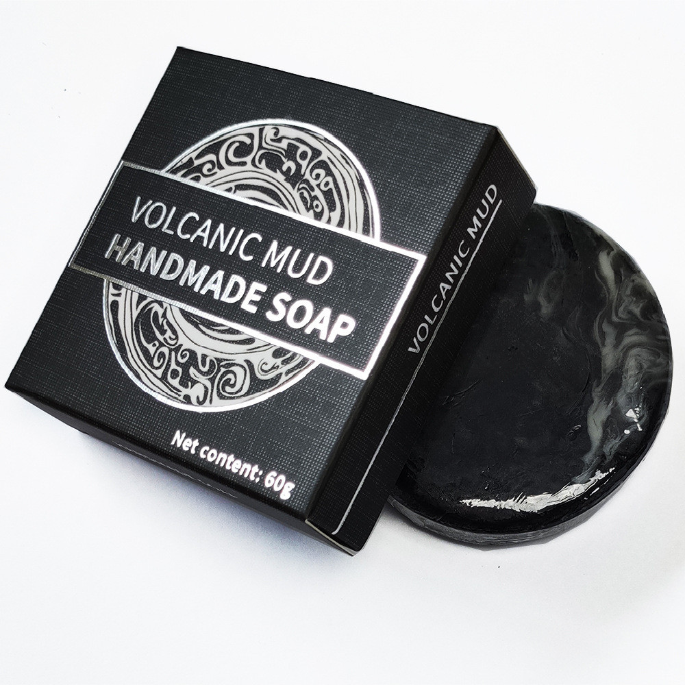 【Limpeza Natural】Volcanic Mud Slimming Soap Bath Soap/Sabonete De Lama Vulcânica/Para Todos Os Tipos De Pele