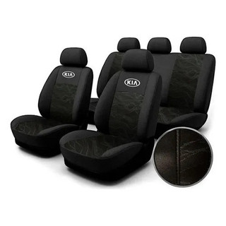 Capa De Banco Tecido Original Kia Rio 2013 A 2020 Preto Rio