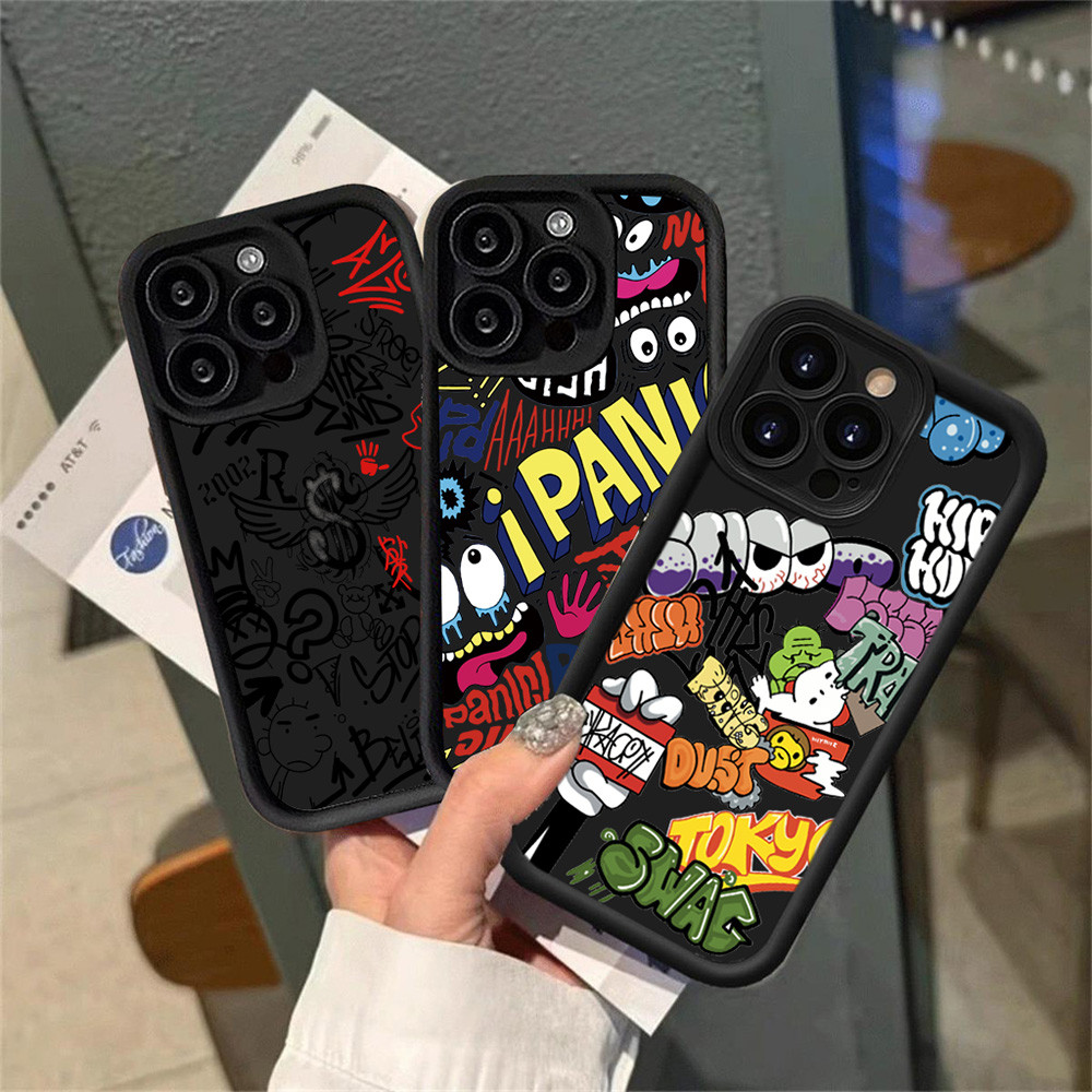 Compatível Com Samsung S24 Plus S23 FE S20 S23 Ultra S21 S25 S22 A17 A16 A06 A07 A15 A05 A55 Trendy Cool Big-Eyed Monste