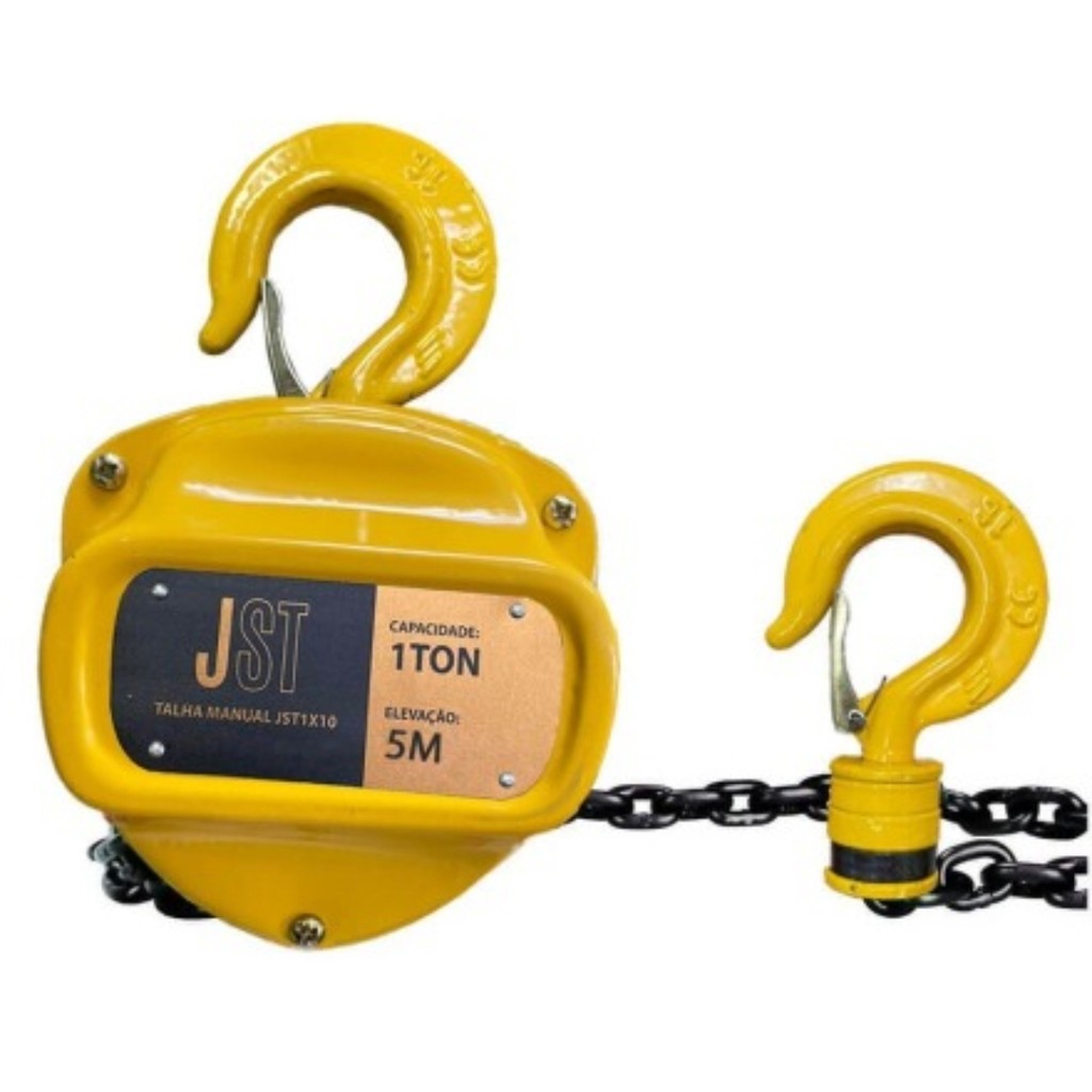 Talha Manual de Corrente 1 Tonelada 5 Metros JST JST1X5 Carga 1000kg · foto 2