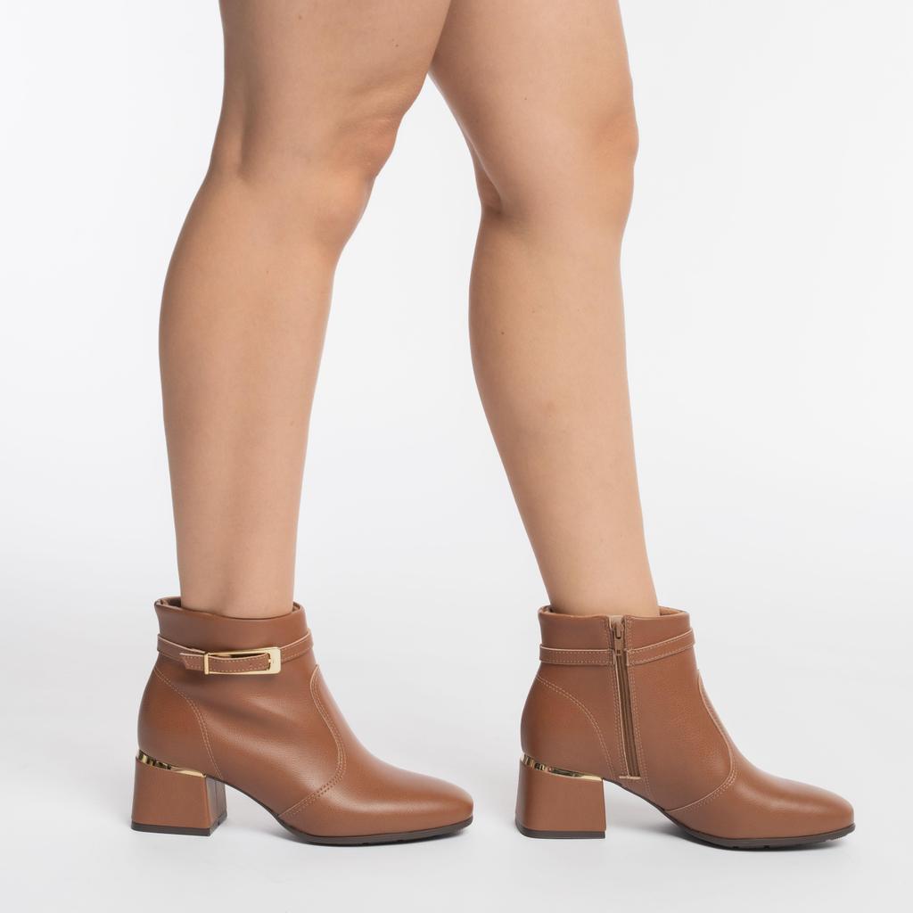 Bota Mississipi Cano Curto Salto Bloco Feminina