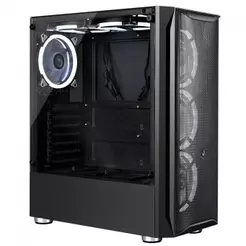 Gabinete Gamer Rise Mode Z03 Glass, Mid Tower, Vidro Temperado, ATX, Sem Fonte, Sem Fan, Preto, RM-Z03-03-FB