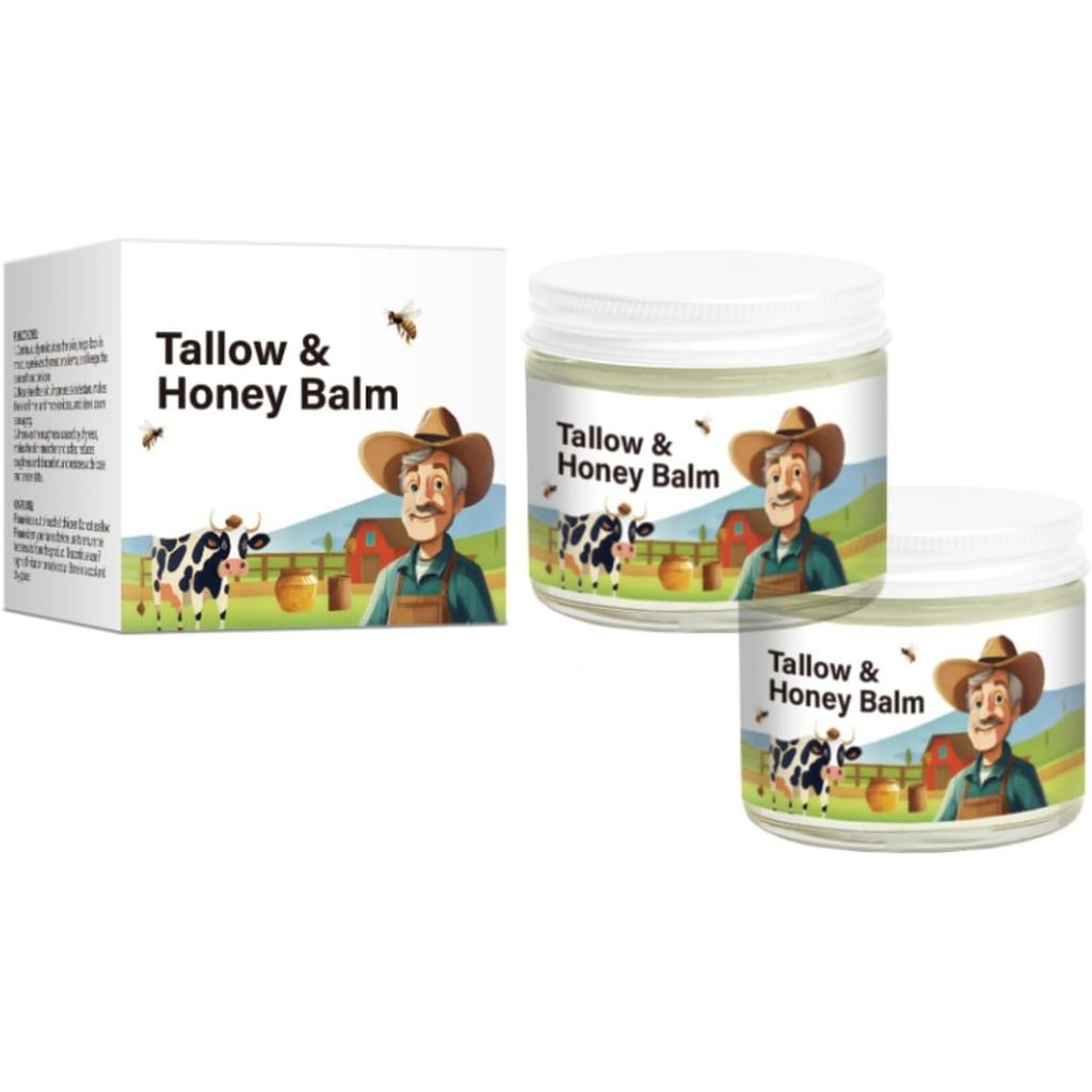 Bálsamo Hidratante de Sebo de Boi e Mel, Bálsamos Faciais, Hidratante Corporal Artesanal, Nutritivo, Hidratante Loksin, 