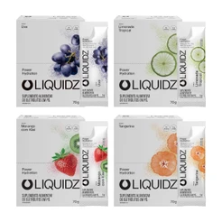 Kit 4 Sabores - LIQUIDZ® - Eletrólitos Zero Açúcares - 4 Caixas - 56 sachês