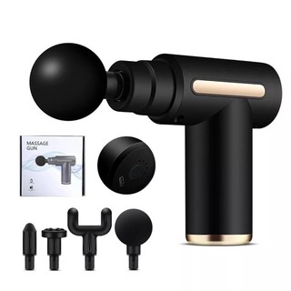 Massageador Elétrico Recarregavel Portatil Profissional Muscular Pistola 6 Velocidades Voltagem Luuk Young Mb55 Cinza
