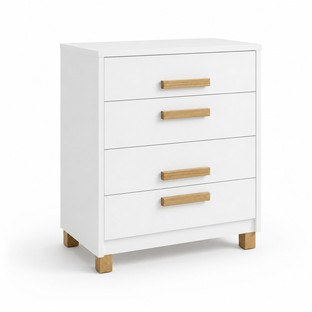 Cômoda 4 Gavetas Multiuso Premium Organizador de Roupas Quarto Casal Solteiro Sala Decorativa DESPUMALAR