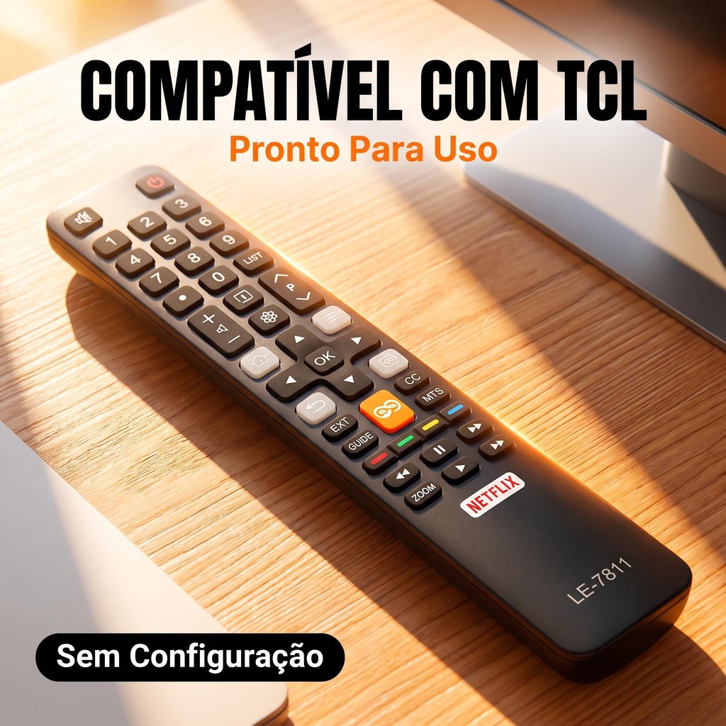 Controle Remoto Tv Tcl Smart Rc802n L55s4900fs Netflix Globo
