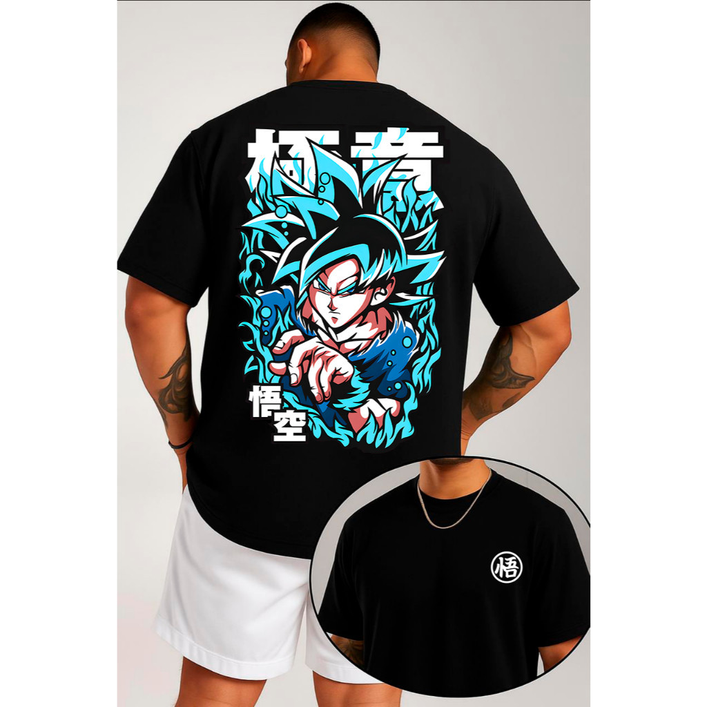 Camisa Estampada Masculina Dragon Ball Super Anime 100% Algodão Exclusiva Premium Moderna