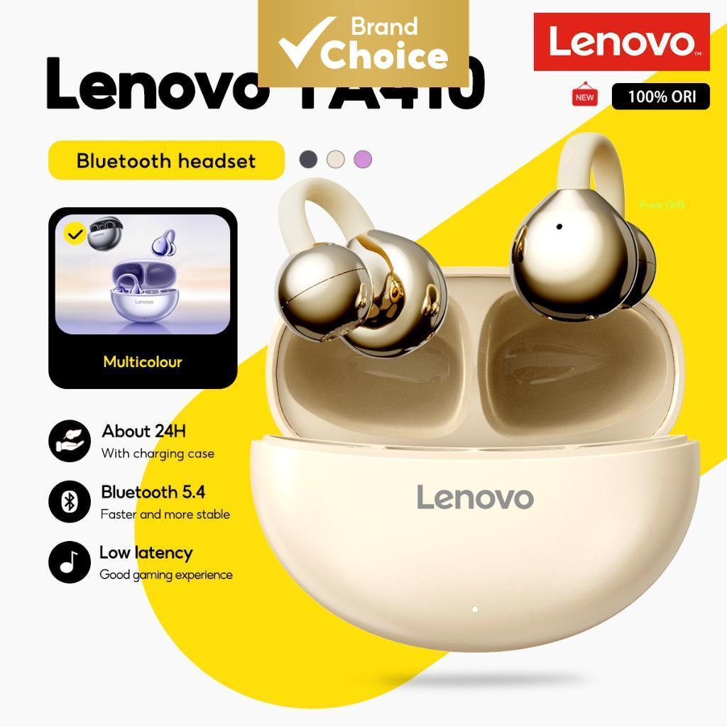 Fones De Ouvido Lenovo TA410 TWS Com Clipe De Orelha HiFi Estéreo À Prova D'água Aberto De Longa Espera Controle De Toqu