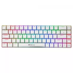 Teclado Mecânico Gamer Xtrike Me GK-995W, Wireless/Bluetooth, RGB, ANSI, 60%, Branco