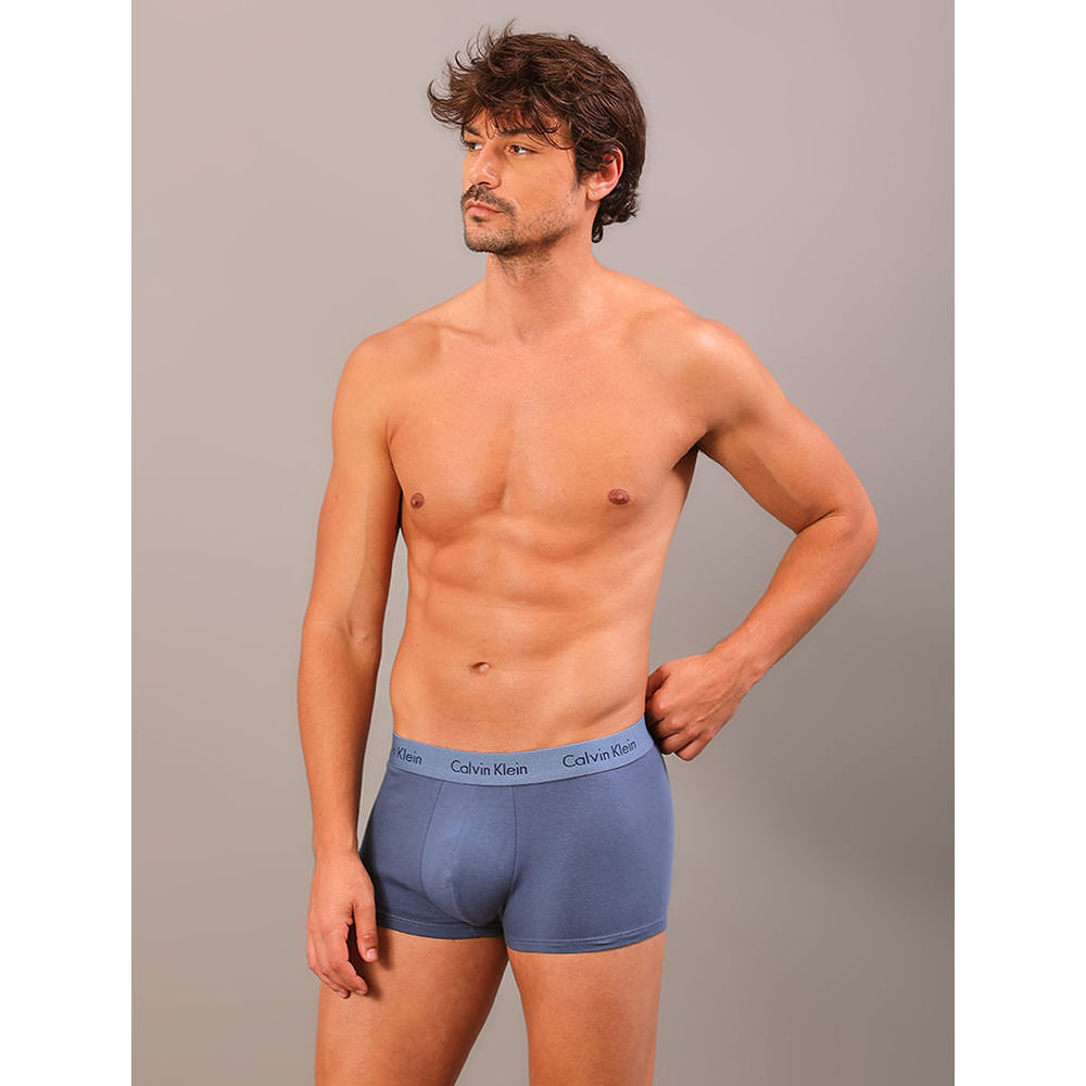 Imagem Kit 3 Cuecas Low Rise Trunk - Azul Medio/Azul Marinho