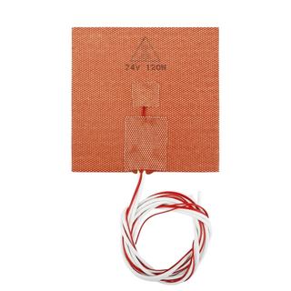 Placa de Aquecimento de Silicone para Impressora 3D FYSETC, 120x120mm/4.7x4.7 polegadas, DC 24V 120W com Fusível Térmico