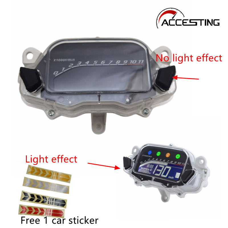 Adesivo Grátis para Motocicleta Honda CG 160, Painel Digital Completo do Velocímetro GOEI, Anos 2016/2017/2018/2019/2020