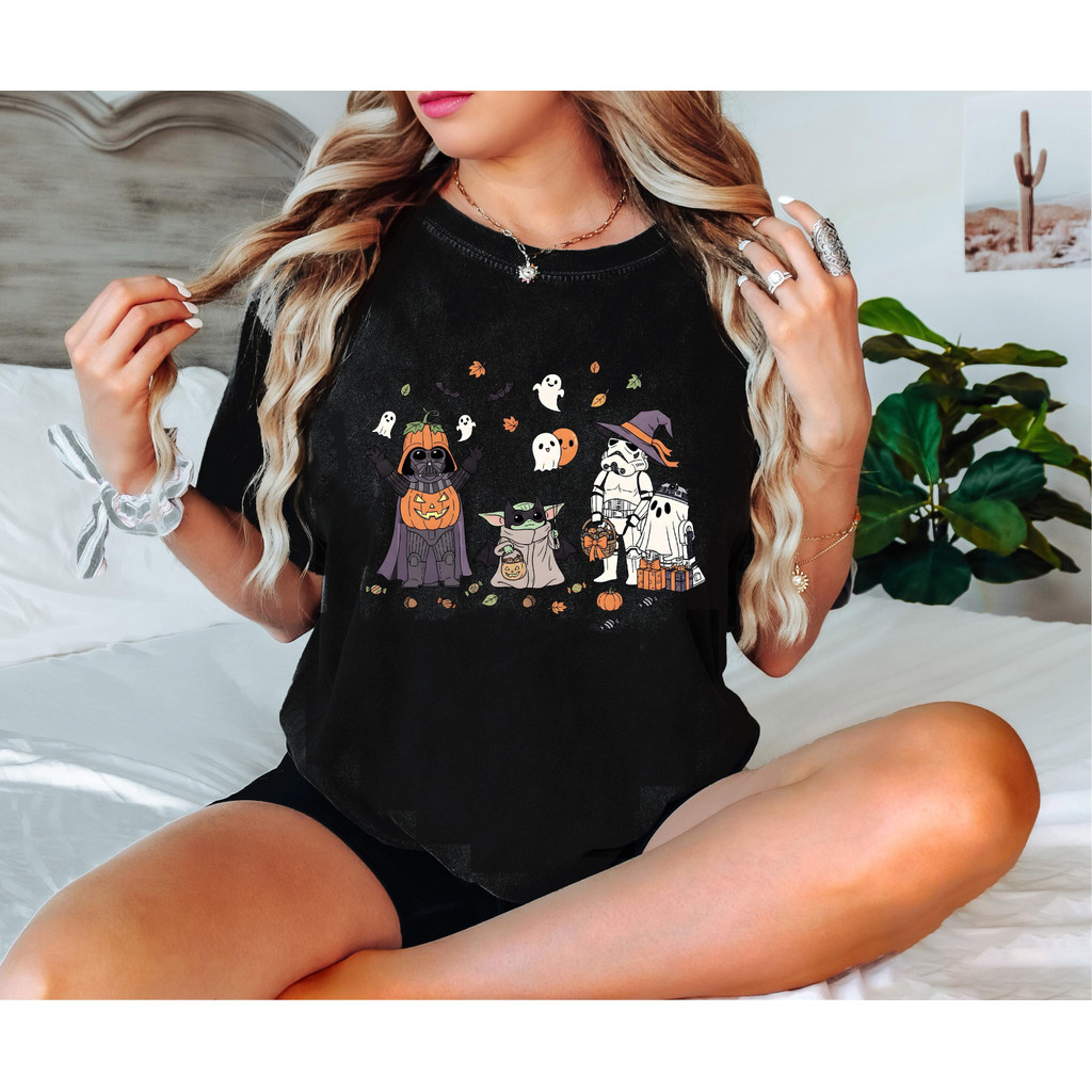 Camiseta Masculina Feminina Star Wars Personagens Halloween Anime T‑shirt Unissex Streetwear Envio Imediato
