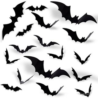 12 Morcego Aranha Halloween Adesivo Decoração  Terror Harry Potter Bruxa.