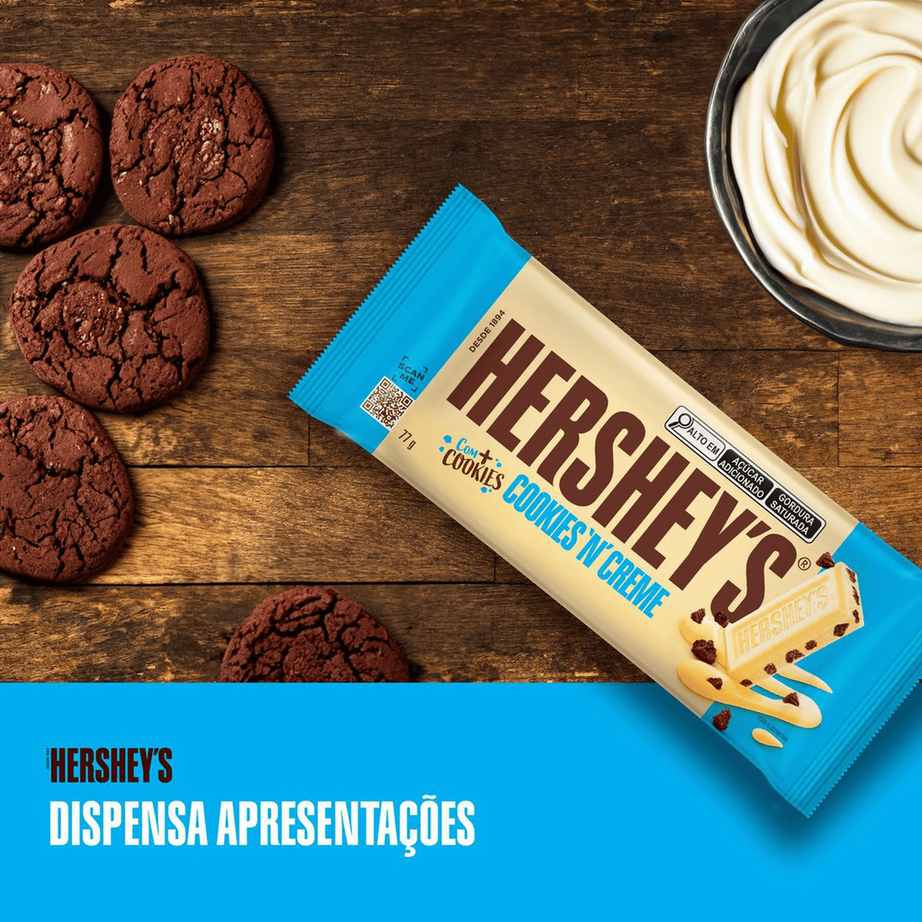 Hershey's Chocolate branco com cookies n creme 77g · foto 2