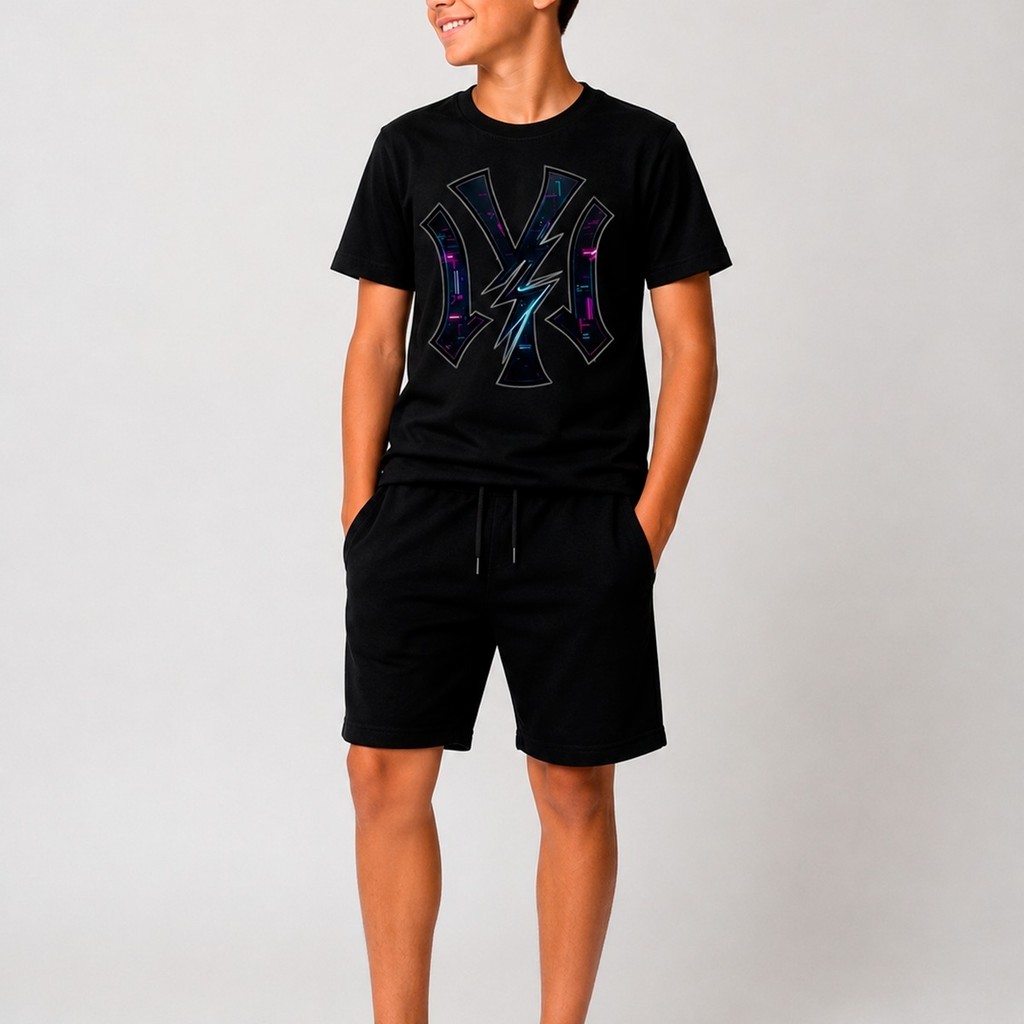 Conjunto Infantil Menino Verão Bermuda Camiseta Roupa Masculina Confortável kid shorts confortavel