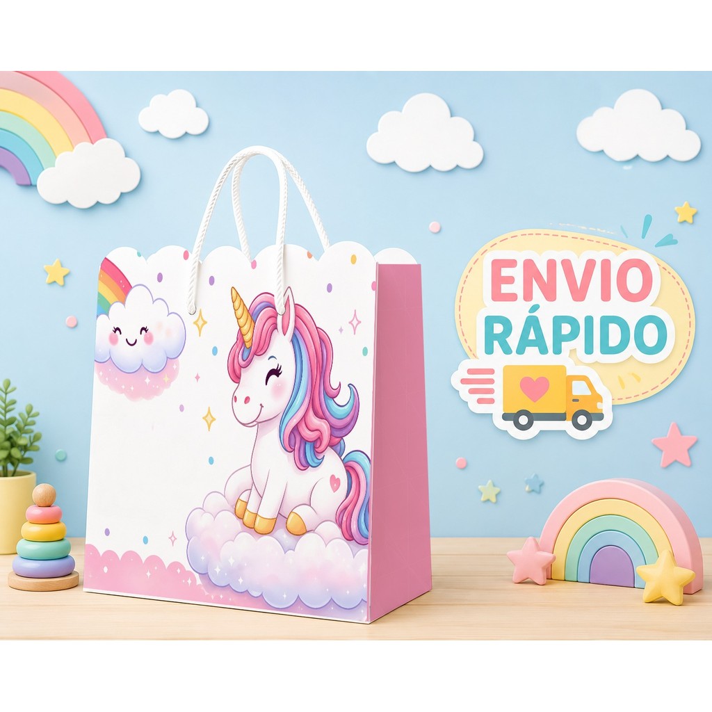 SACOLINHA UNICÓRNIO BABY,CANDY |MENINA |ENVIO RÁPIDO | LEMBRANCINHA | KIT FESTA | FESTA INFANTIL MENINA E MENINO