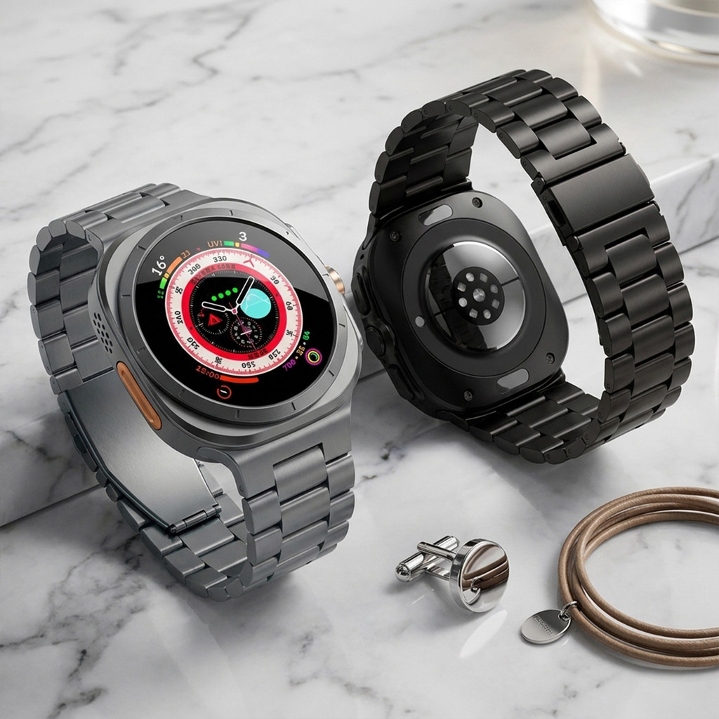 Pulseiras De Titânio Premium Para Galaxy Watch 9 8 Pulseira Clássica Samsung Ult