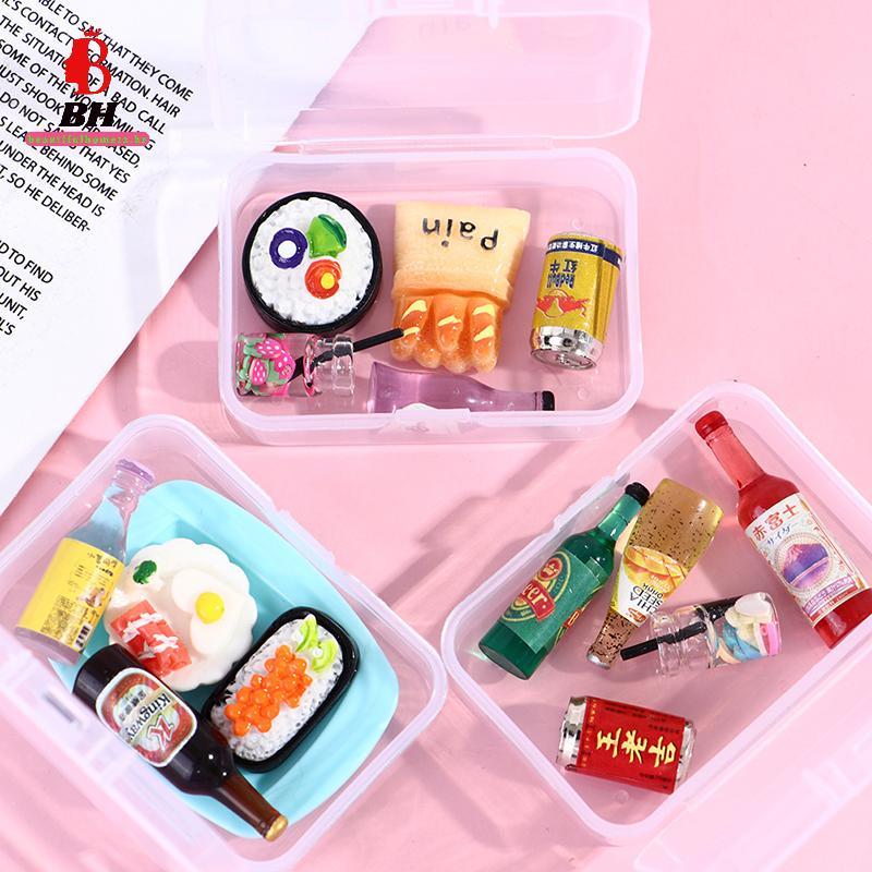 BH-Toy 5 Unidades 1 : 12 Casa De Bonecas Mini Garrafa De Bebida Comida Prato De Sobremesa Fingir Brincar Brinquedo De Co
