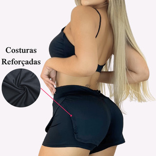 Conjunto Fitness Feminino Short e Top Liso Ofertas Arrasadoras.NET