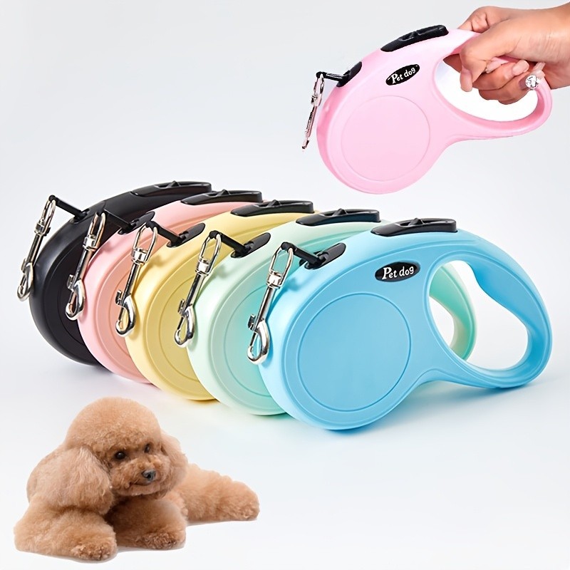 1 trela retrátil automática para animais de estimação 3m corda longa corda para cães coleira para animais de estimação a