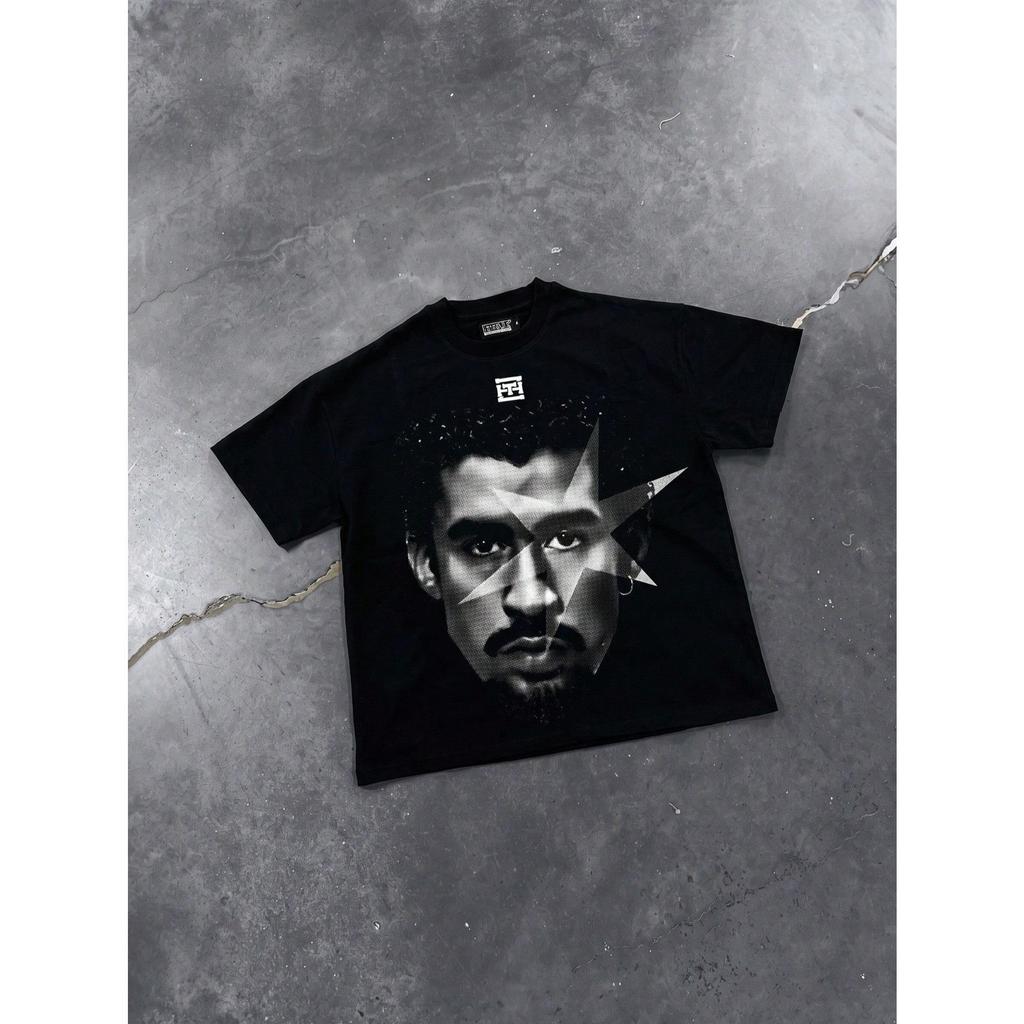 Camiseta Oversized BadBunny | Estilizada e confortavel - Eventos noturnos e diurnos - Camiseta Feminina e Masculina