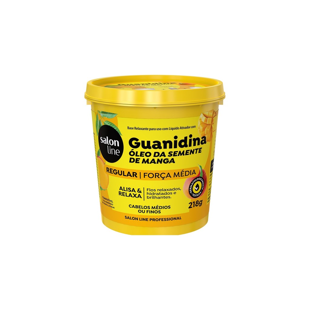 Guanidina Óleo Semente de Manga Alisa e Relaxa Salon Line 218gr