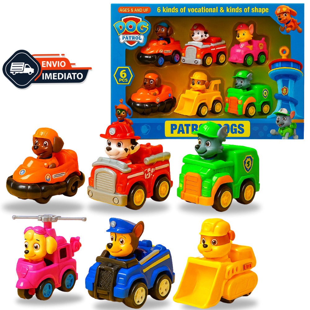 Kit 3/6/9 Carrinho Patrulha Canina Brinquedo Coleção Fricção Brinquedos Corrida Infantil Criança - Envio Imediato