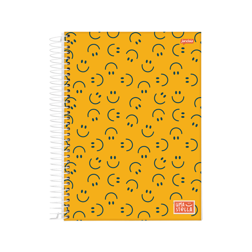 Caderno 10 Matérias Universitario 160 Folhas Stella - Jandaia Capa:Smile