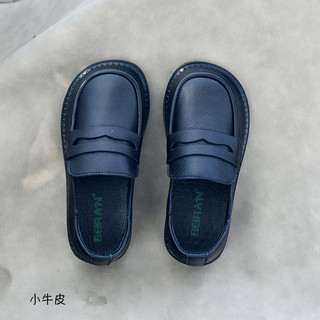 Sapatos de couro infantis meninas preto britânico sapatos de couro genuíno meninos 2022 nova primavera outono estilo sap