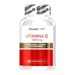 Vitamina C 1000mg 120 Comprimidos Growth Supplements Sem Sabor