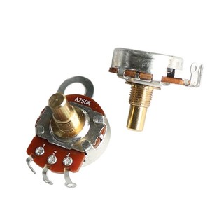 Dongli 15mm alça de latão sólido potenciômetro de guitarra captador 250K Volume de tom baixo eletrônico 500K