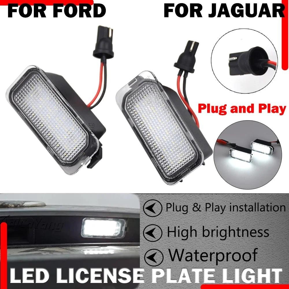 2 Lâmpadas LED Brancas Para Placa De Licença , Jaguar XJ XF Ford Fiesta Focus S-Max C Mondeo Kuga Galaxy Canbus
